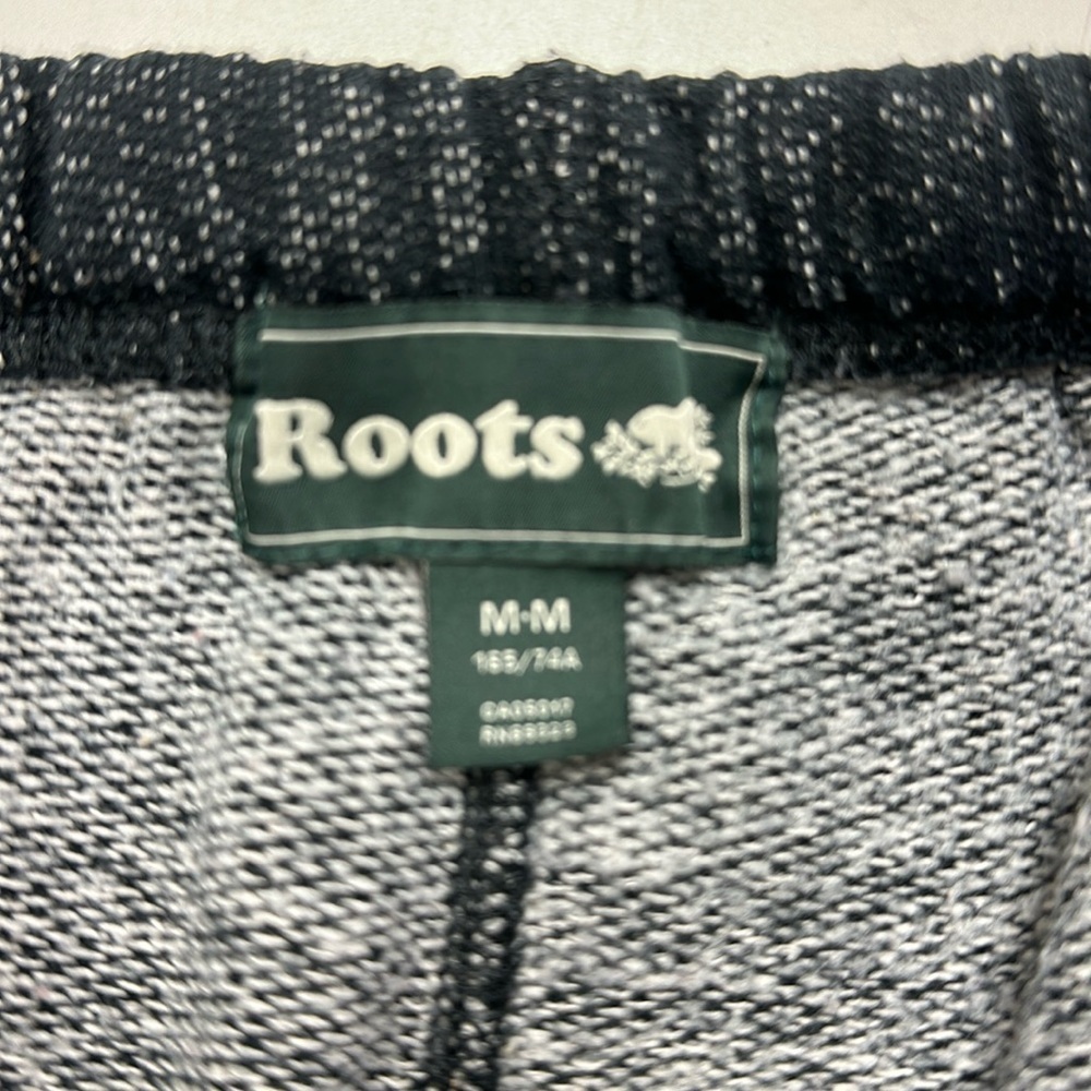 Roots genderless jogger sweatpant Medium black peppered casual sweats - Picture 5 of 12